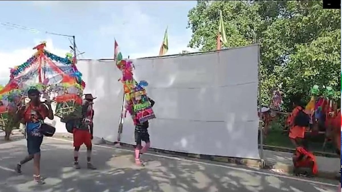 ಕನ್ವರ್ ಮಾರ್ಗದಲ್ಲಿ ಮಸೀದಿ ಮತ್ತು ಮಝಾರ್ ಕಾಣದಂತೆ ಪರದೆ ಅವಳವಡಿಕೆ: ಭುಗಿಲೆದ್ದ ಆಕ್ರೋಶ!